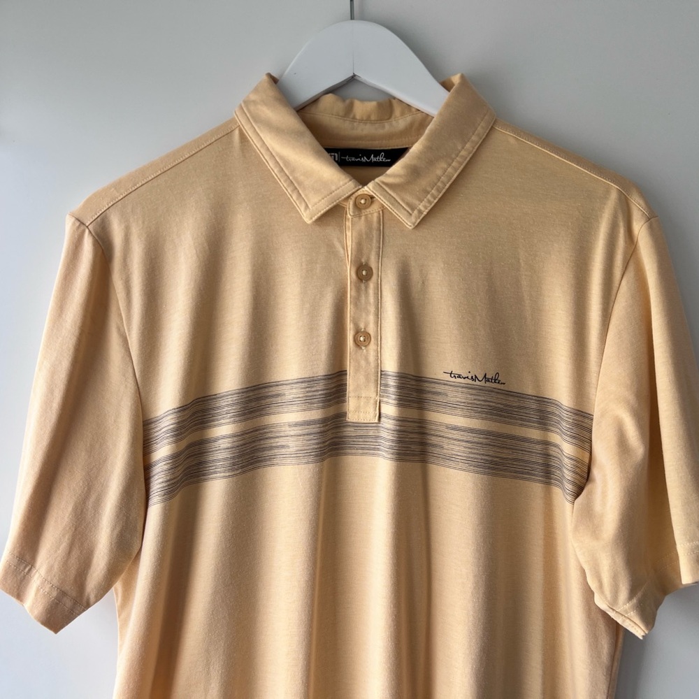 Men's Travis Mathew’s Yellow Golf Shirt - Medium